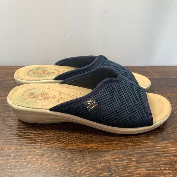 Fly Flot Women's Open Toe Anatomic Anti-Shock Slide Sandals Navy Blue Size 39 EU - Picture 5 of 11